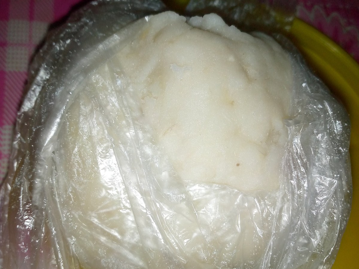 Pounded yam with abula, ewedu and gbegiri soup